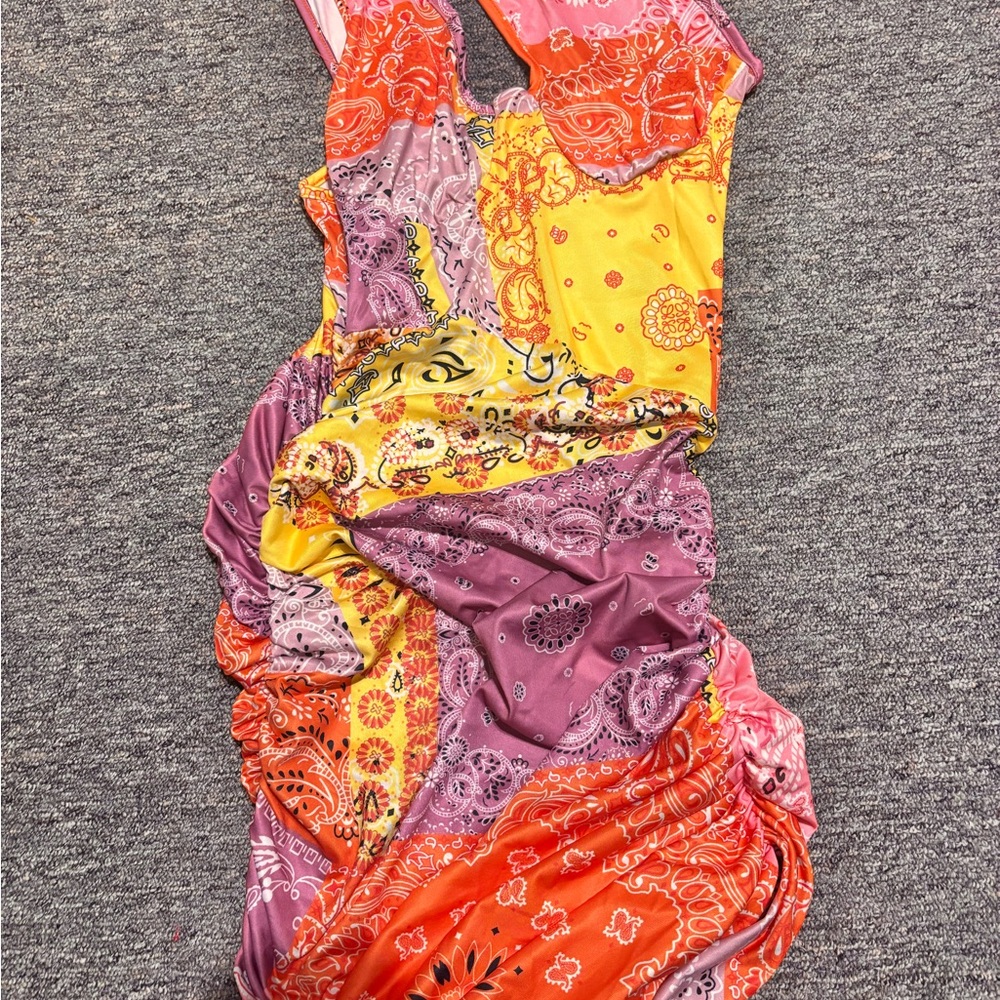 Vibrant One Shoulder Dress
